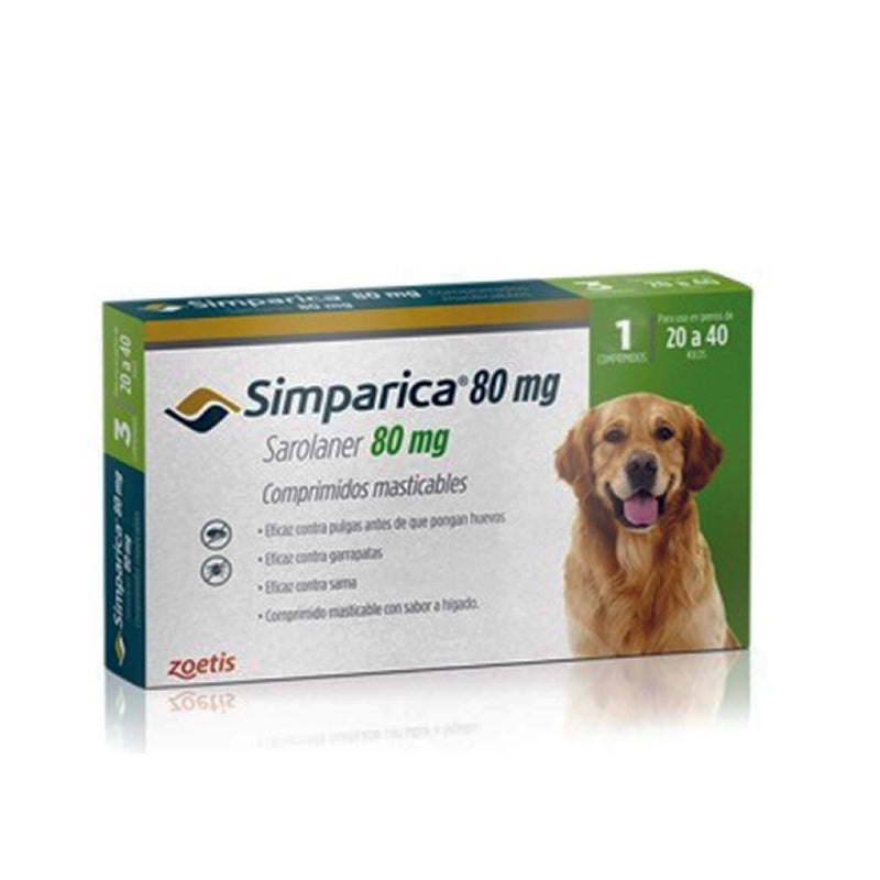 Simparica Perro 80 Mg 20-40 Kg 1 Comprimido