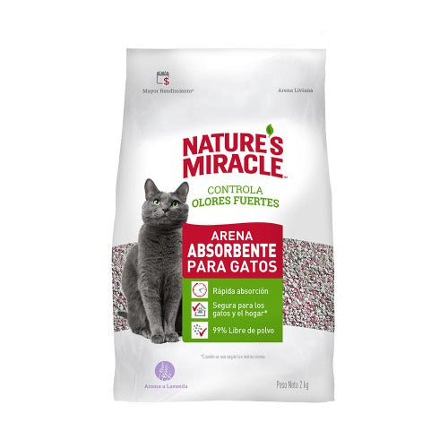 Nature´s Miracle Arena Absorbente Lavanda 2 Kg.