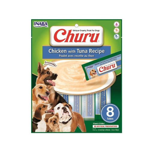 Churu Dog Chicken Tuna 8 Tubos, 20 Gr.