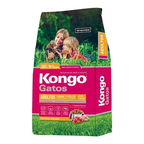 Kongo Gato Adulto Carne y Pollo 8 Kg.