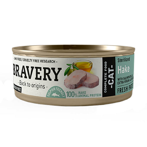 Bravery Lata Gato Esterilizado Sabor Merluza 70 Gr.