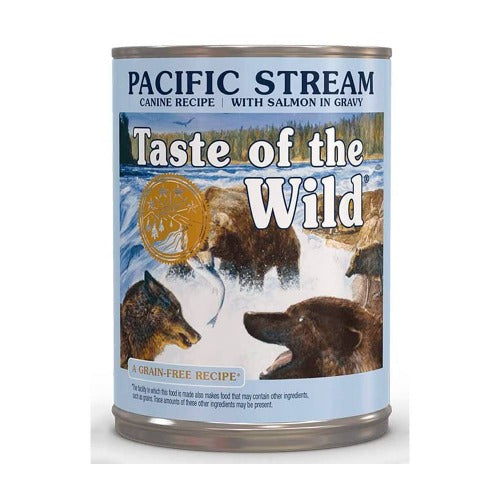 Taste of the Wild Lata Perro Pacific Strem Salmón 390 Gr.