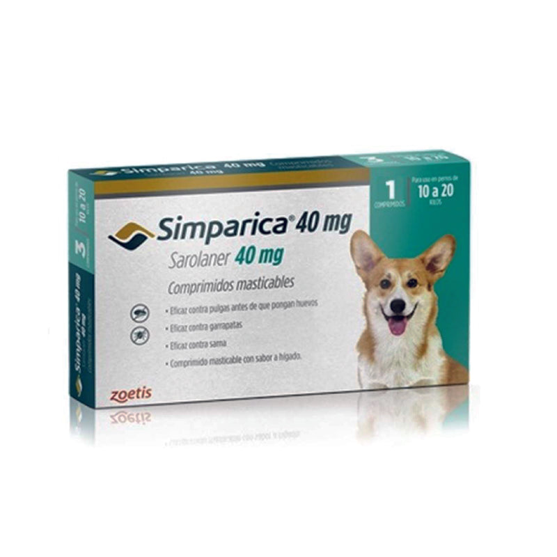 Simparica Perro 40 Mg 10-20 Kg 1 Comprimido